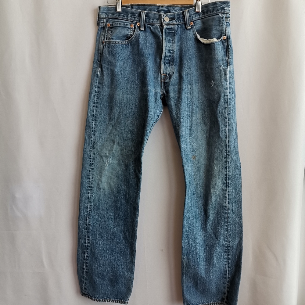 Slightly Distressed Levi's 501 Jeans